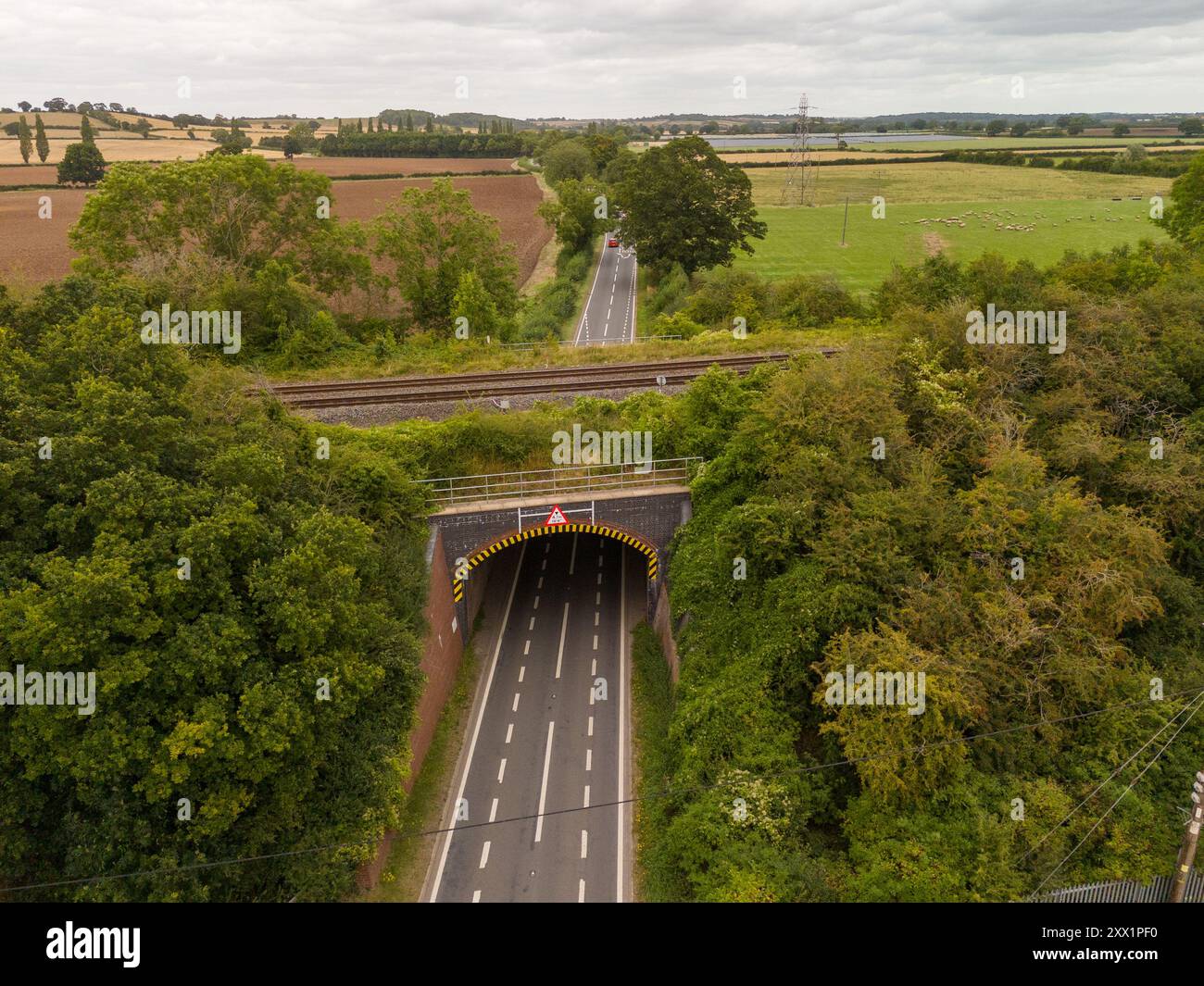 Aerial view railway tracks surrounded hi-res stock photography and ...