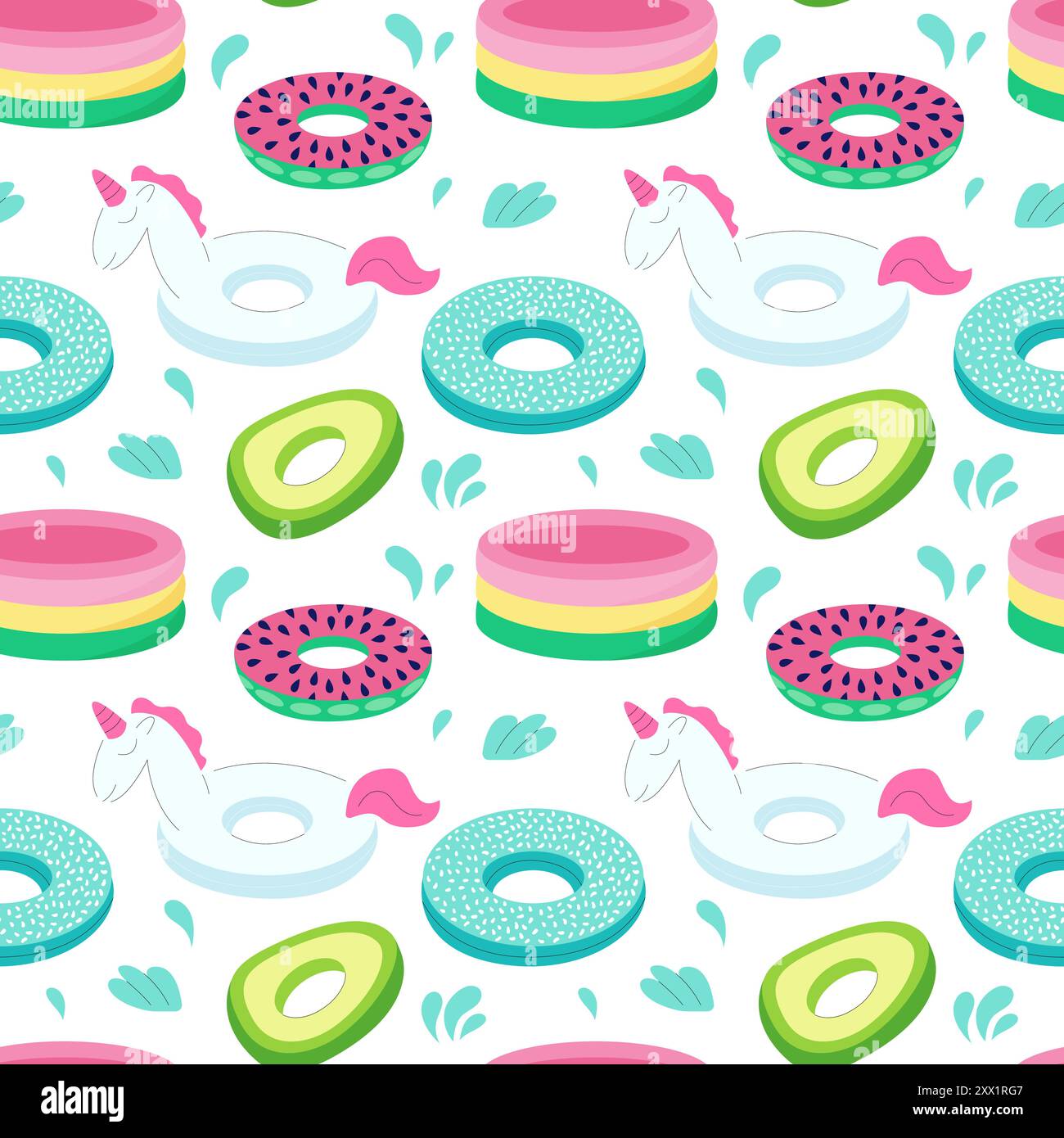 inflatable rings pattern Stock Vector