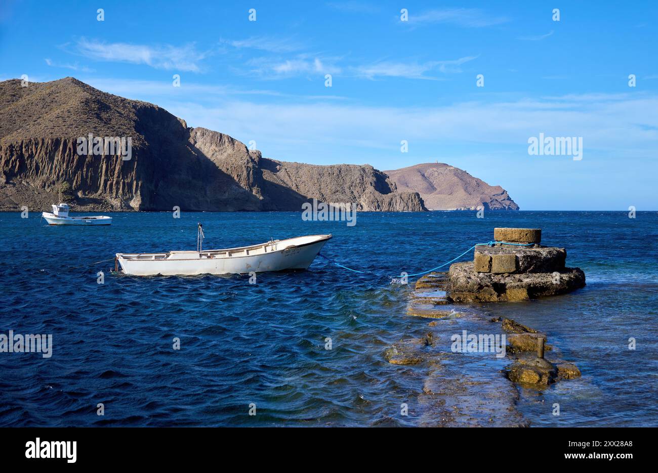 Fischerboote La Isleta del Moro Stock Photo