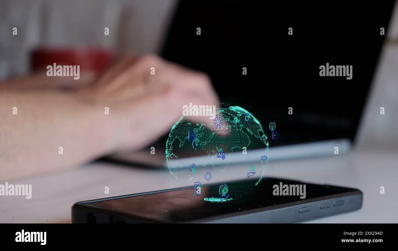 Artificial Intelligence Quantum Computer Technology Concept Stock Photo ...