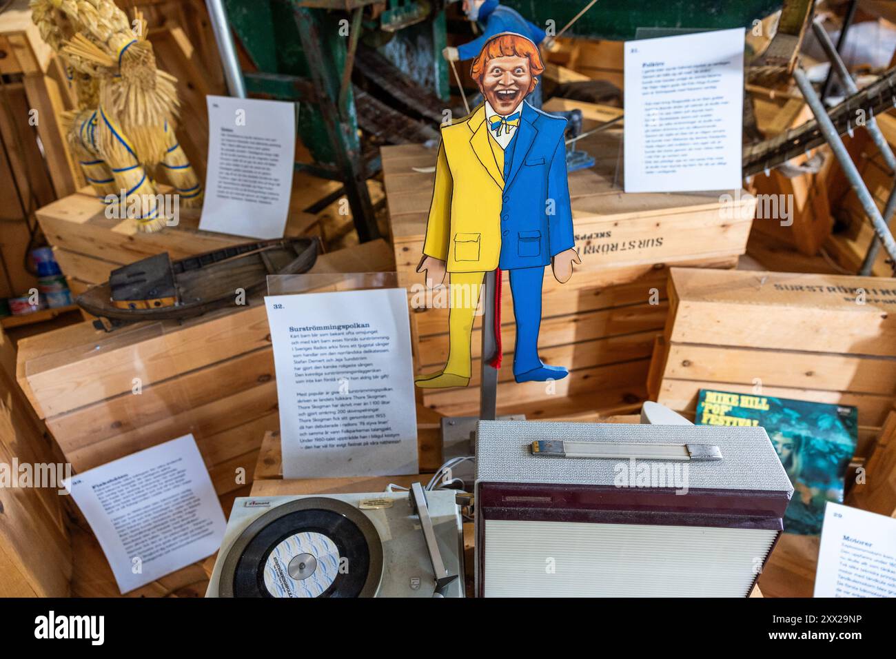 Surströmming cans with warning labels