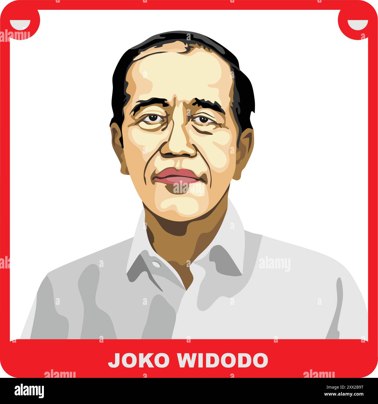 Joko widodo 7th president of republic of indonesia stock vector image
