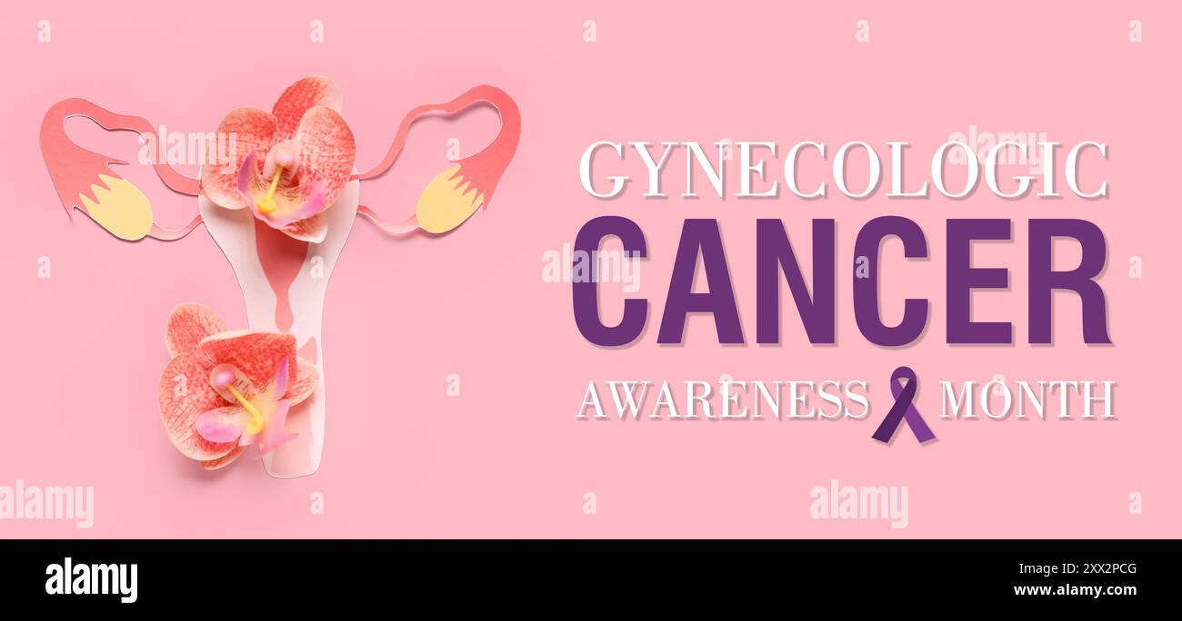 Awareness banner for Gynecologic Cancer Awareness Month with flowers ...