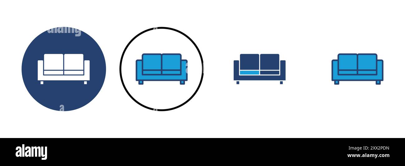 Soft vintage sofa icon Cut Out Stock Images & Pictures - Alamy