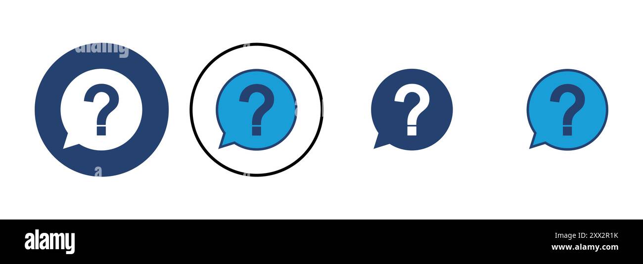 Question icon vector. question mark icon vector. Stock Vector