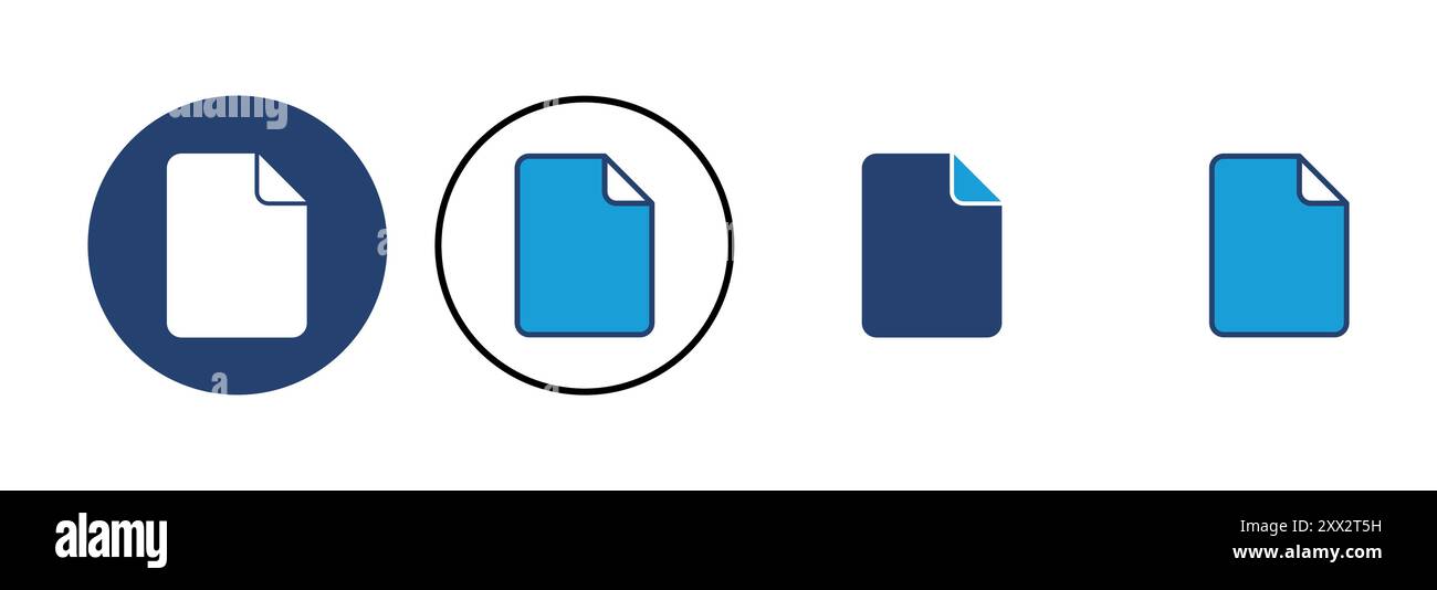 Document icon vector. Paper icon. File Icon Stock Vector