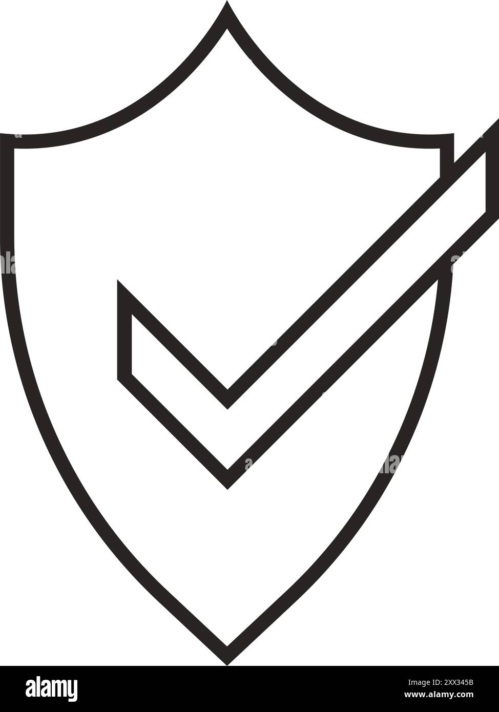 Shield vector icon illustration symbol logo template Stock Vector