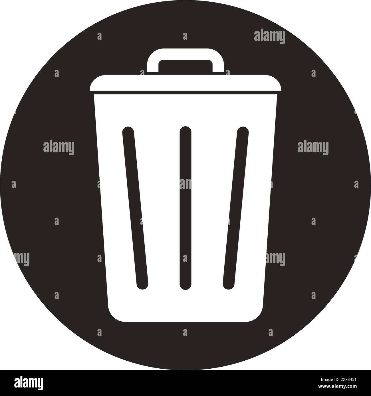 trash can vector icon illustration template design Stock Vector