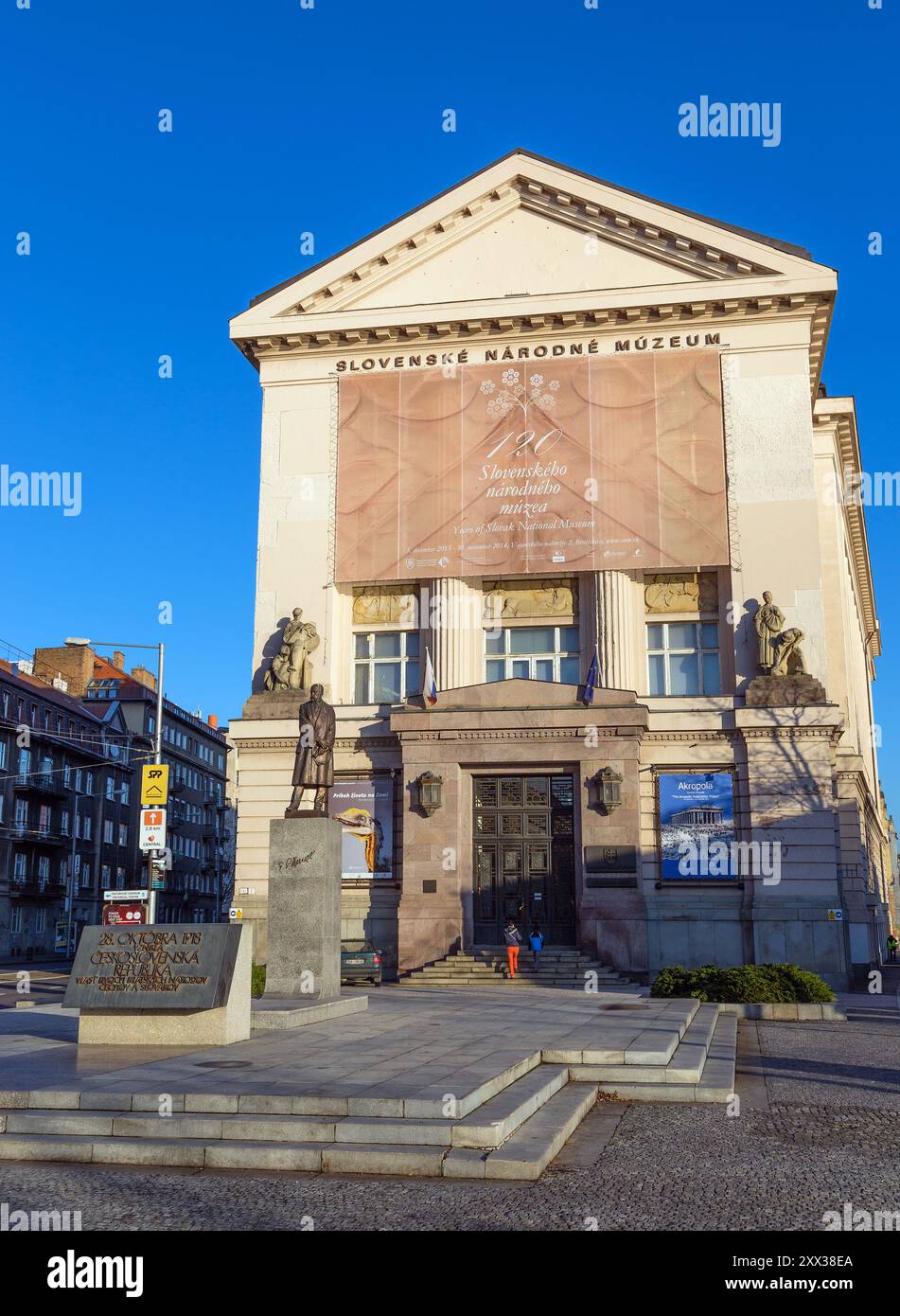 Slovak National Museum in Bratislava, Slovakia. It is the most important institution focusing on scientific research and cultural education. Stock Photo