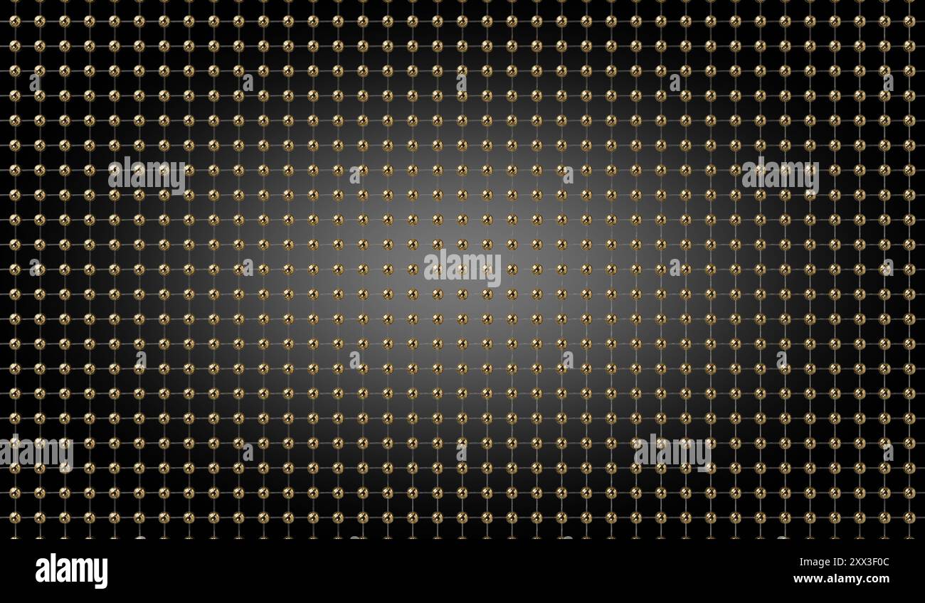 Abstract background with golden spheres - 3D illustration Stock Photo ...