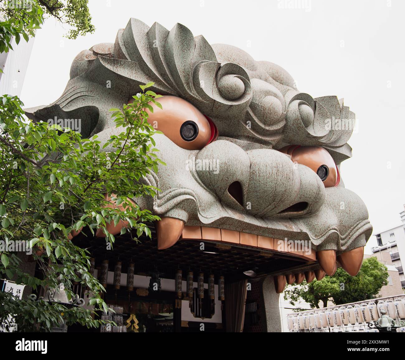 Namba Yasaka Jinja temple in Osaka, Japan Stock Photo