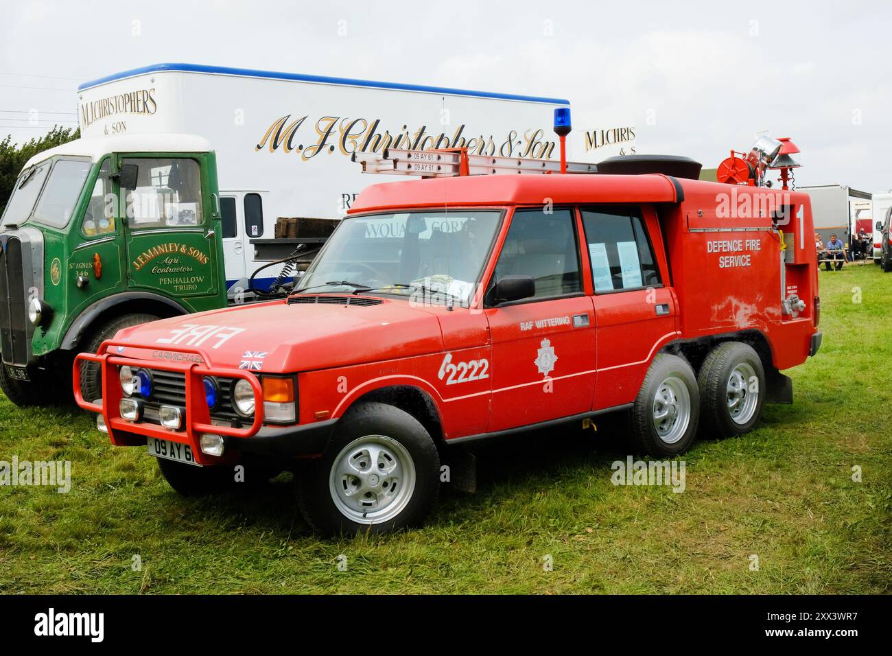 Fire Service Range Rover Restored fire truck hi-res stock photography and images - Alamy