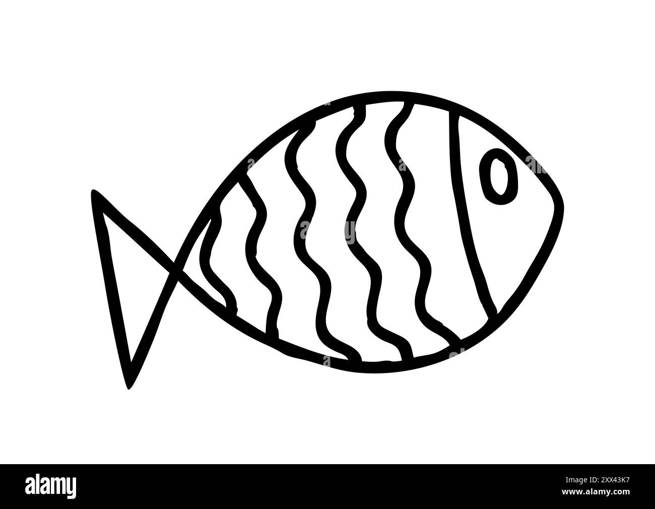 Fish cartoon Black and White Stock Photos & Images - Alamy