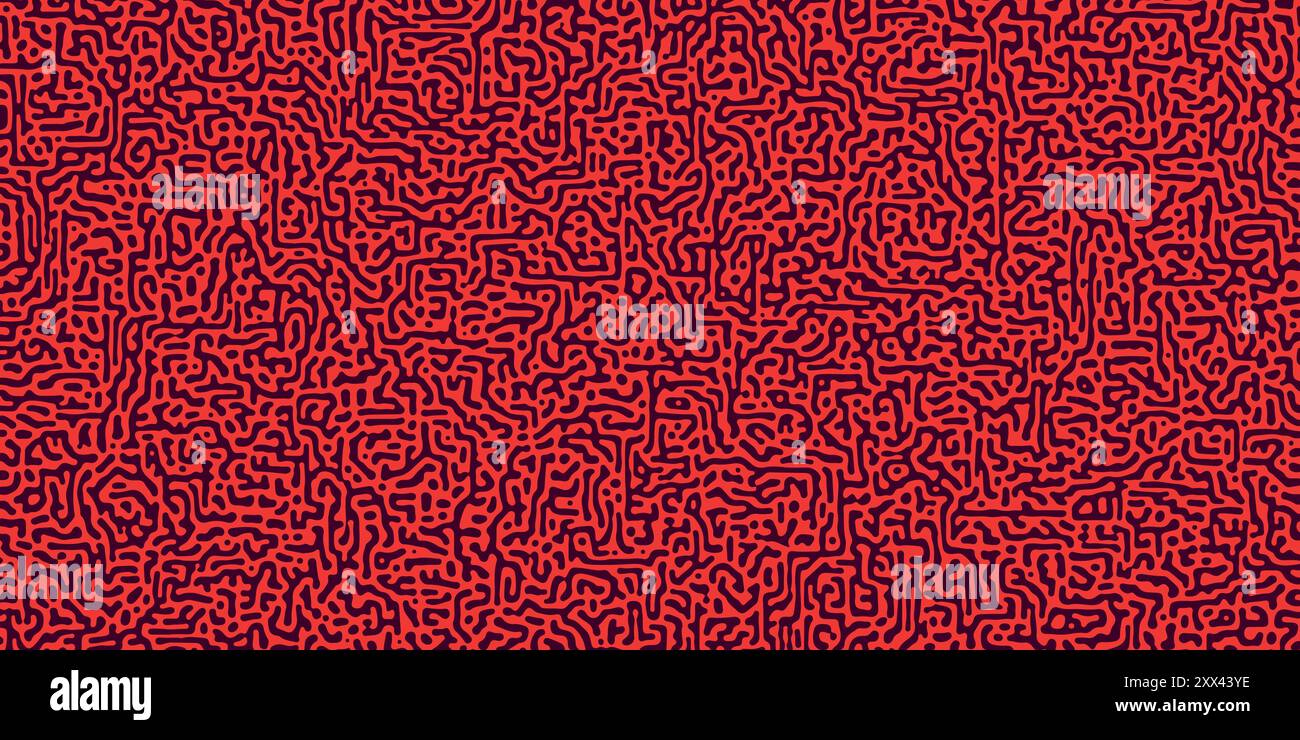Abstract Dark Red Digitally Generated Surface Pattern Design, Generative Art Texture - Background in Editable Vector Format Stock Vector