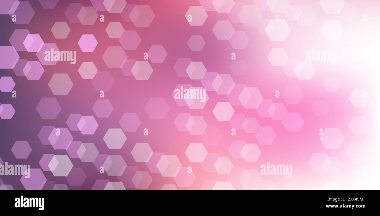 Purple Wallpaper, Background, Flyer or Cover Design for Your Business with Multi Layered Translucent Hexagonal Pattern on Abstract Blurred Texture - B Stock Vector