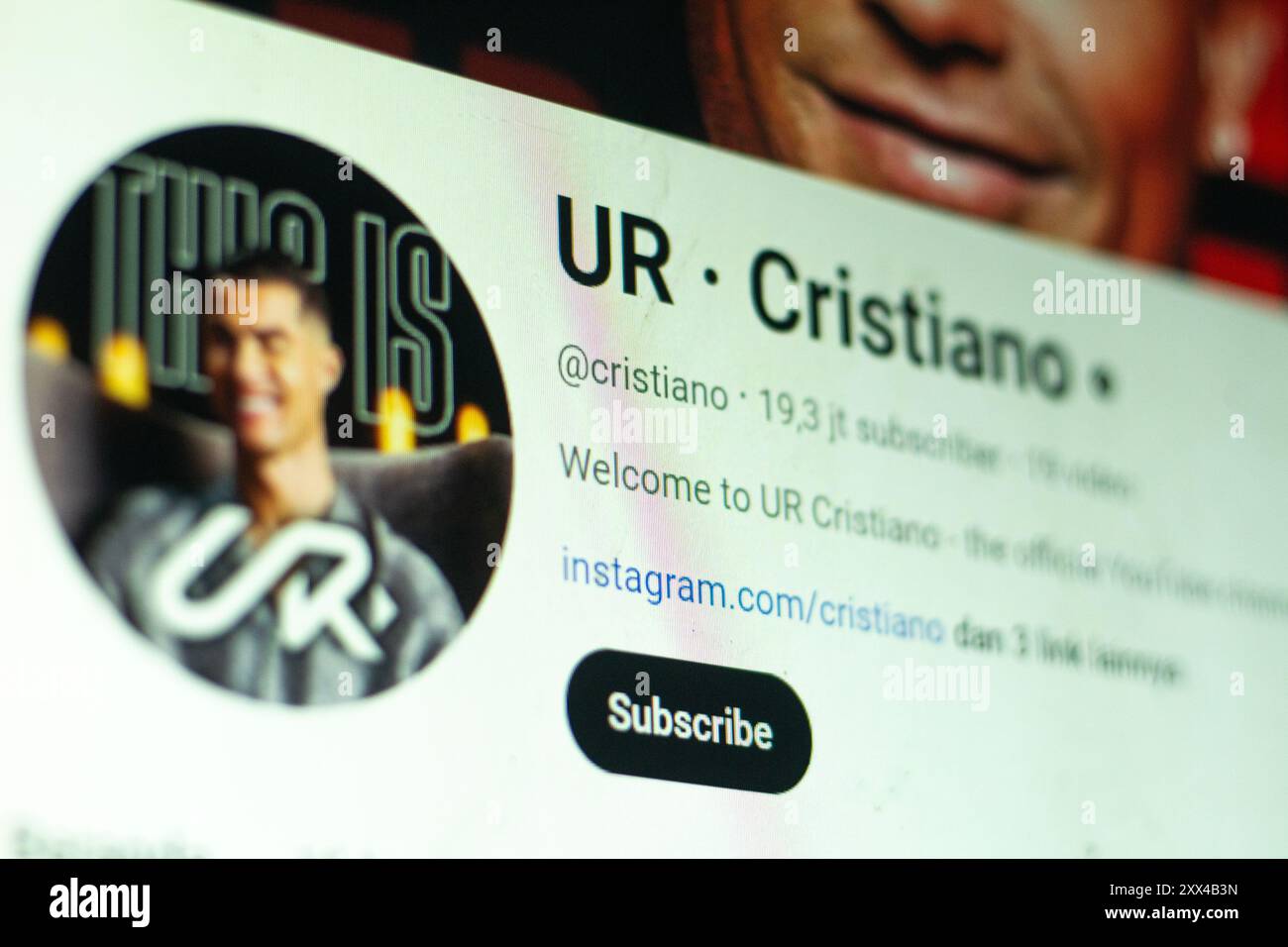 pringsewu, Lampung; August 23, 2024; footballer cristiano ronaldo on ...