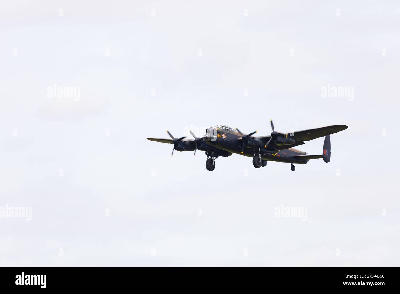 Royal Air Force RAF ww2 bomber Avro Lancaster PA474 of the Battle of Britain Memorial flight air display show Stock Photo