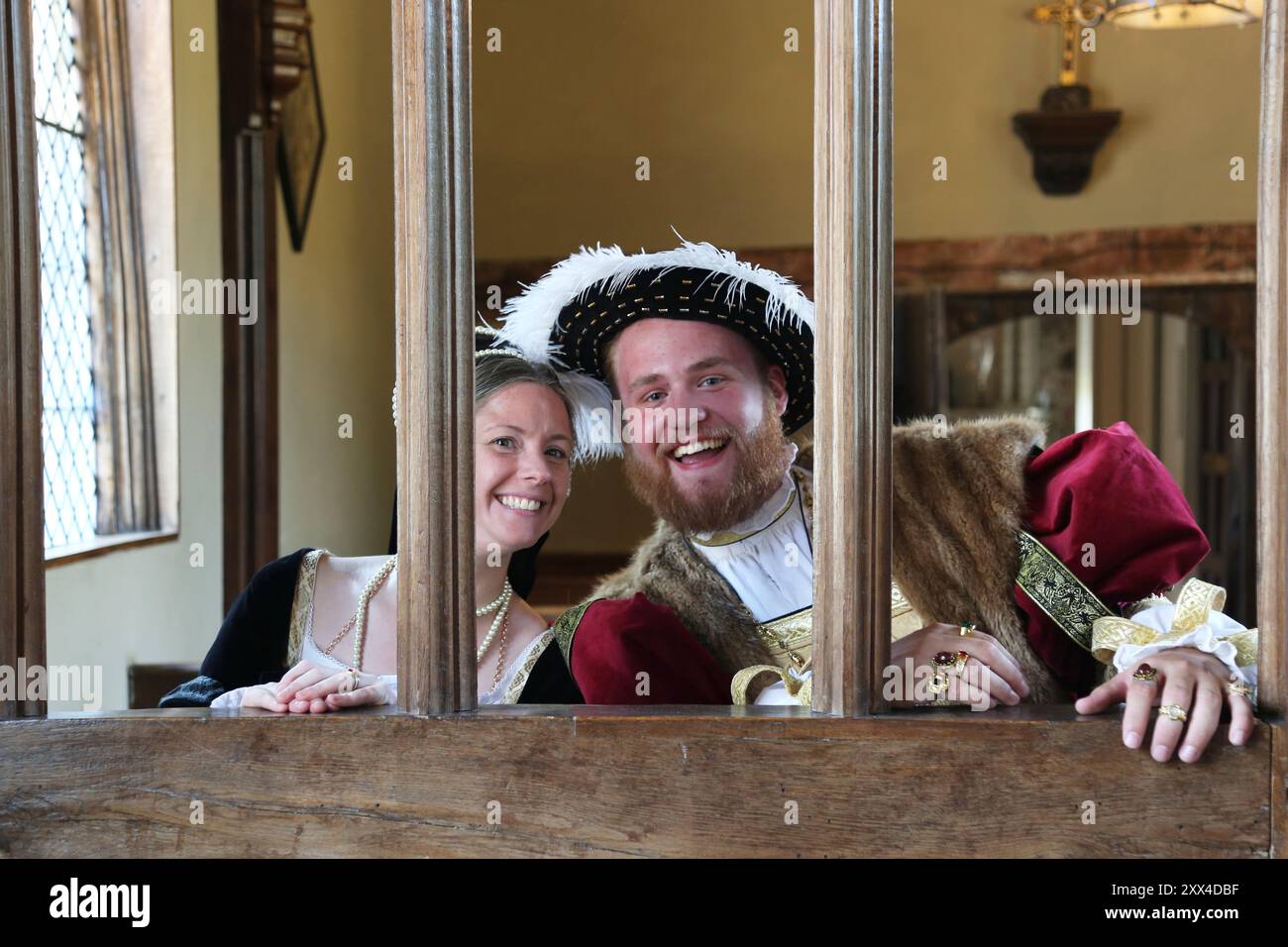 Historical interpreters as King Henry VIII and Anne Boleyn, Ightham ...