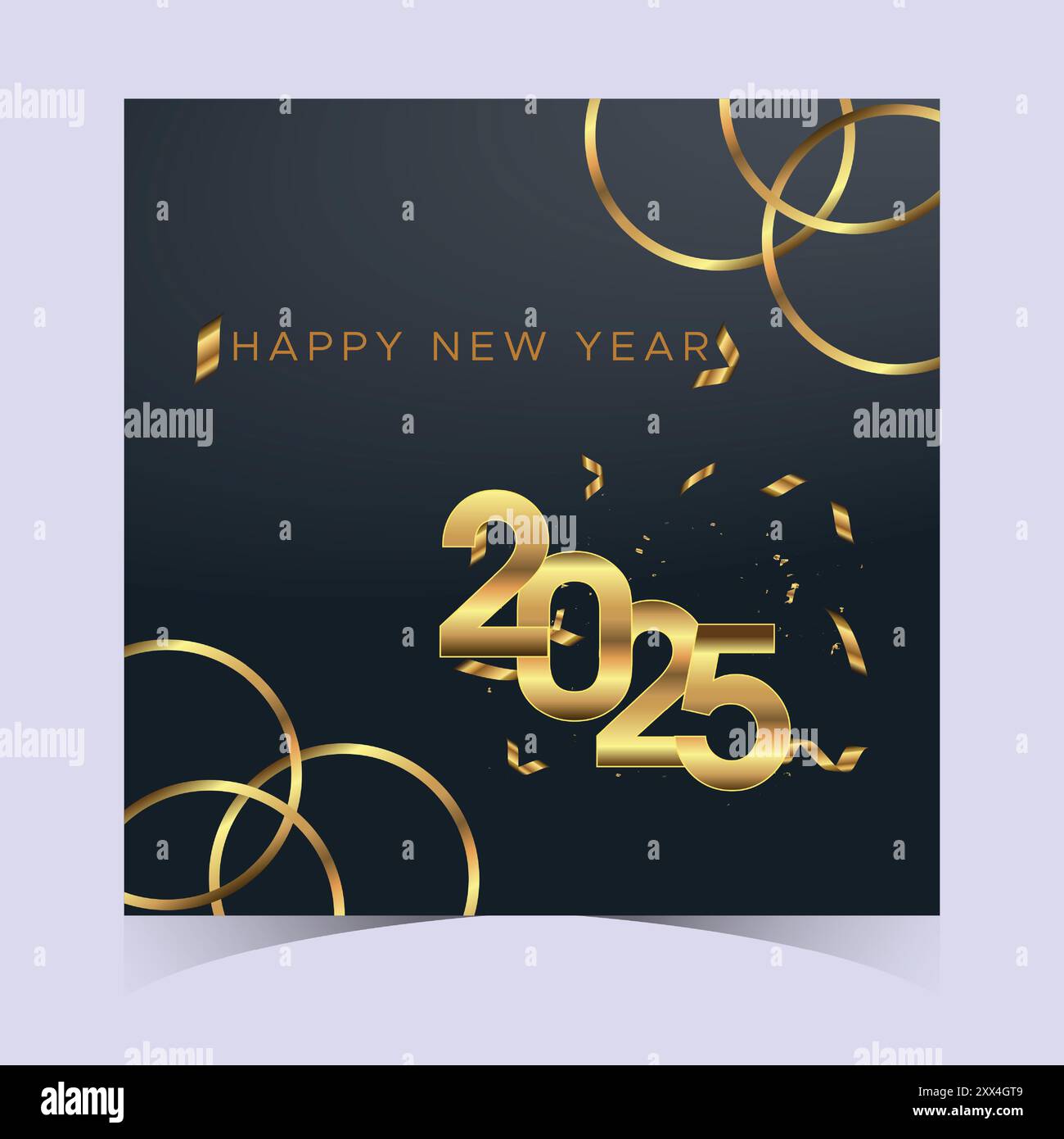 2025 Happy New Year Web Banner design. Happy New Year Luxury Wishes