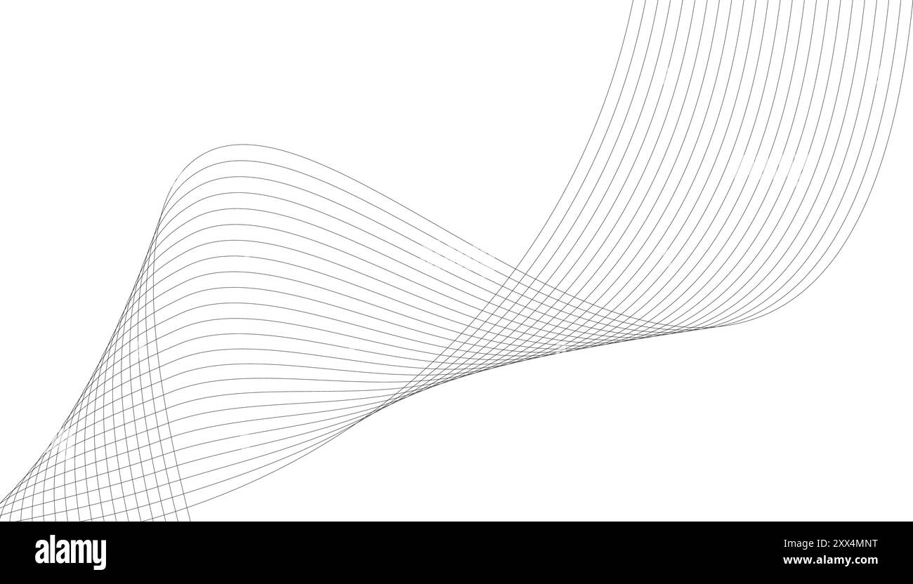 abstract black and white wave background. Vector illustration Stock ...