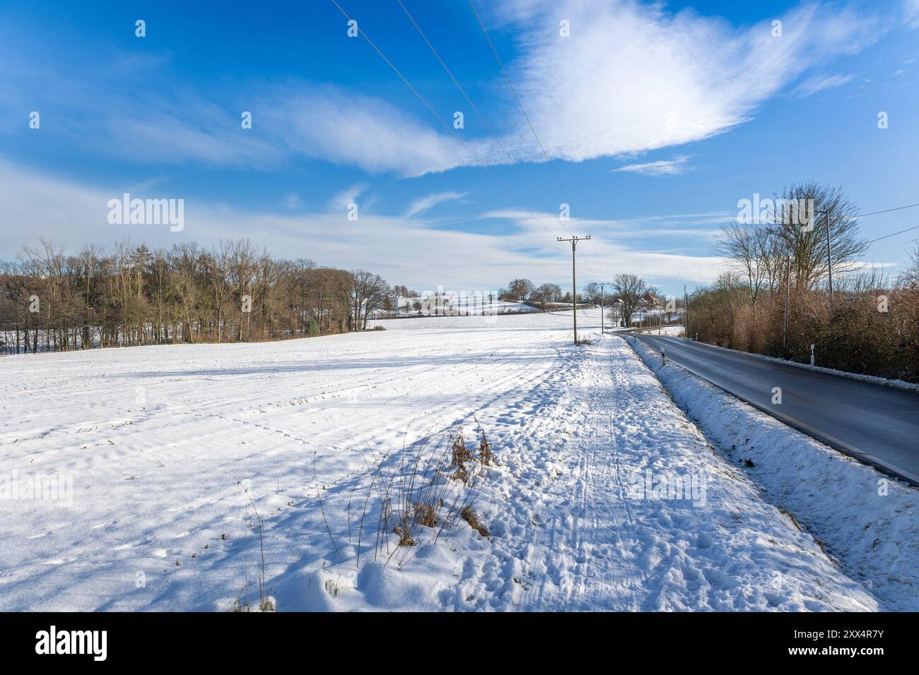 Snowy field hi-res stock photography and images - Alamy