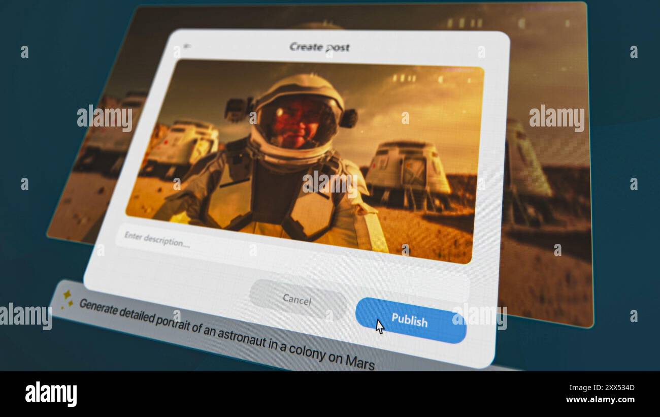 AI video generator user interface showing advanced text-to-video technology