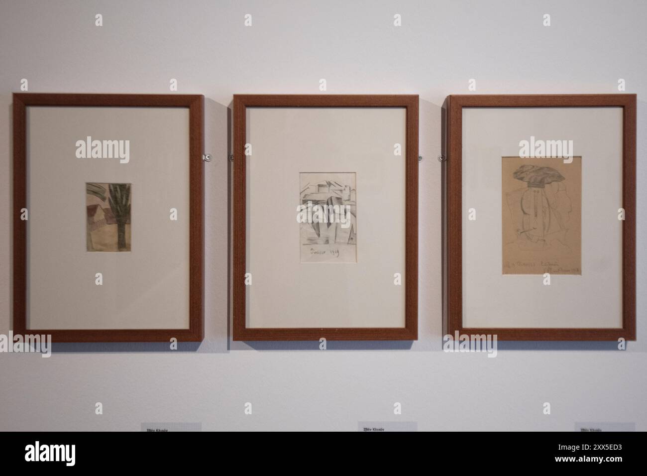 Ivan Kluin drawings. MOMus. Museum of Modern Art. Costakis Collection. Thessaloniki, Greece. Stock Photo