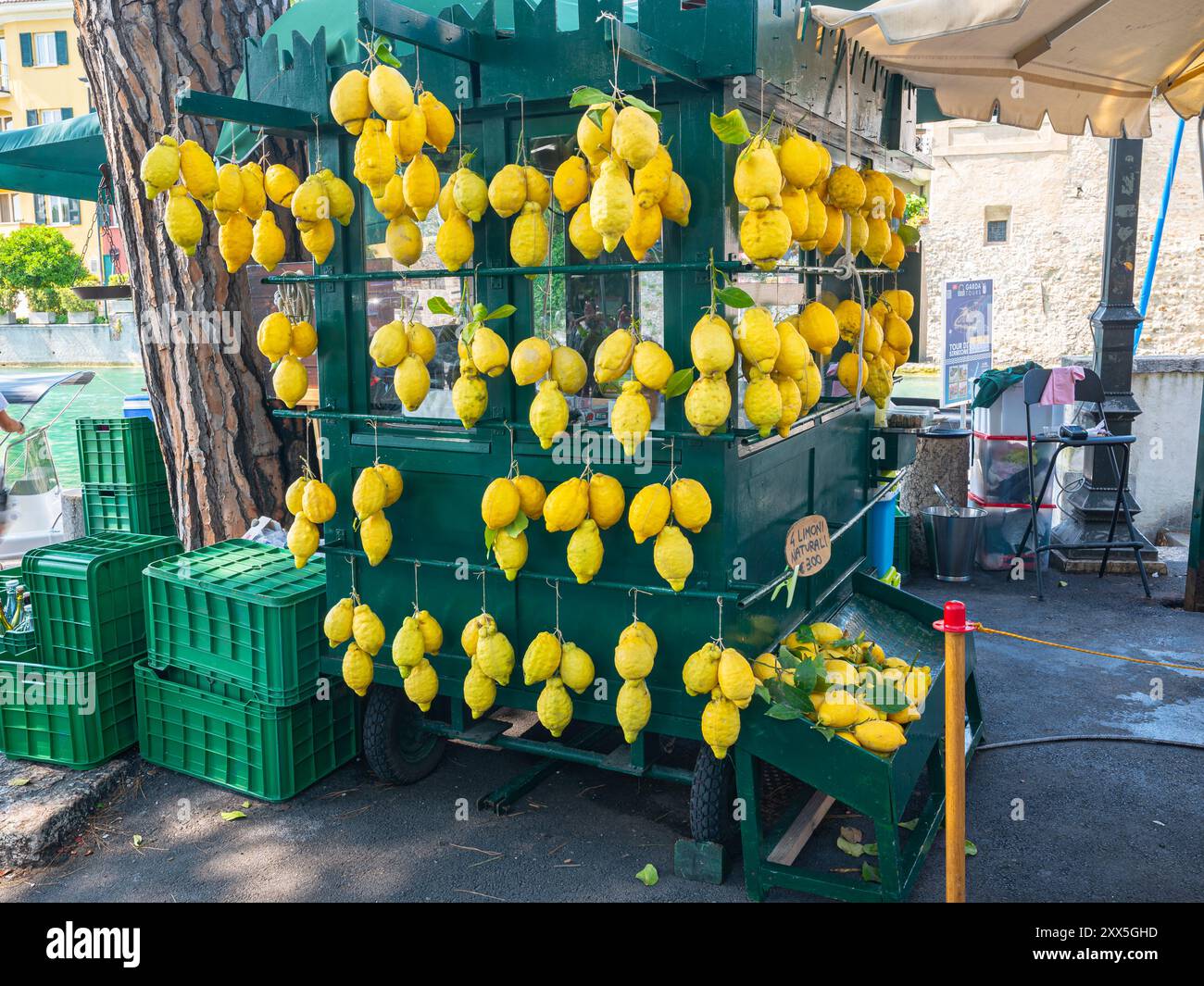 Scenic Sales Stall Of Lemons In The Town Of Sirmione On Lake Garda scenic-sales-stall-of-lemons-in-the-town-of-sirmione-on-lake-garda