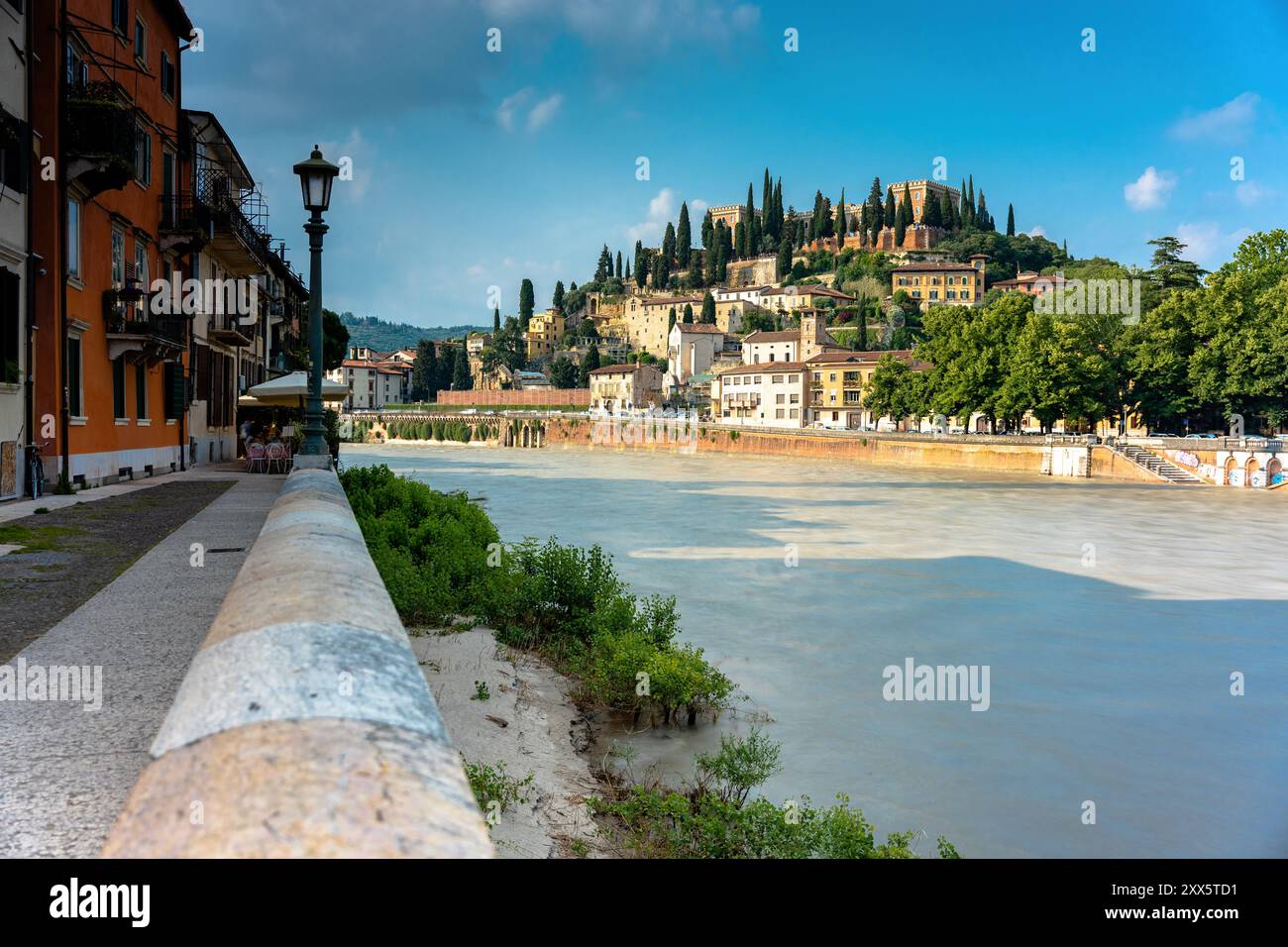 Verona, Italy - June 06, 2024: Verona embankment. Cityscape view Stock ...