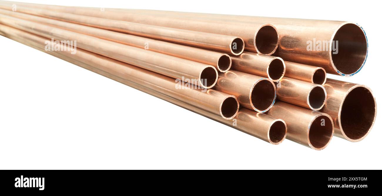 drainage pipe for construction, copper pipe, gas Stock Photo Alamy