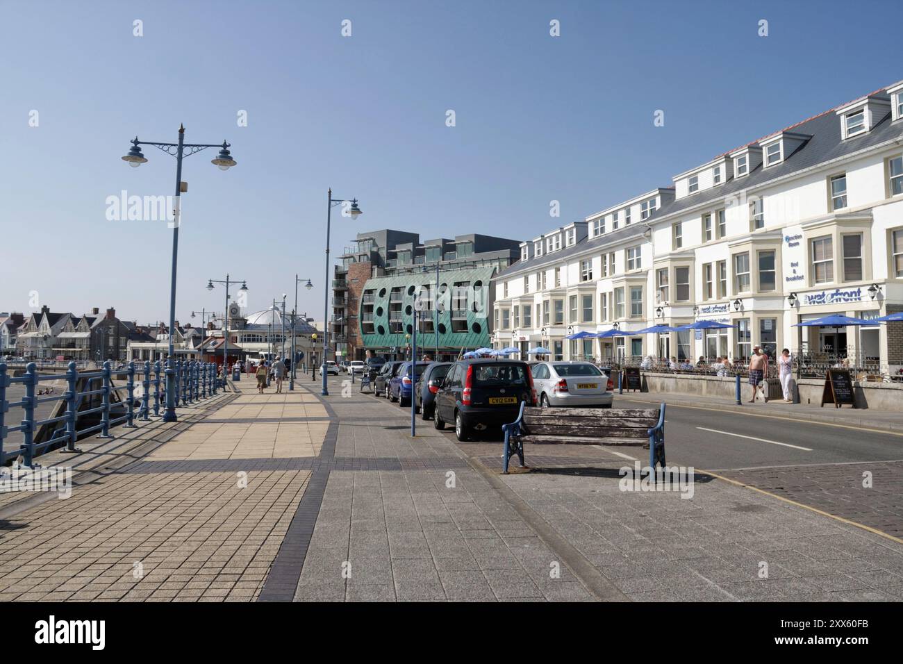 The promenade at Porthcawl Wales Coast UK, Welsh Coastal Resort town British coast coastline Stock Photo