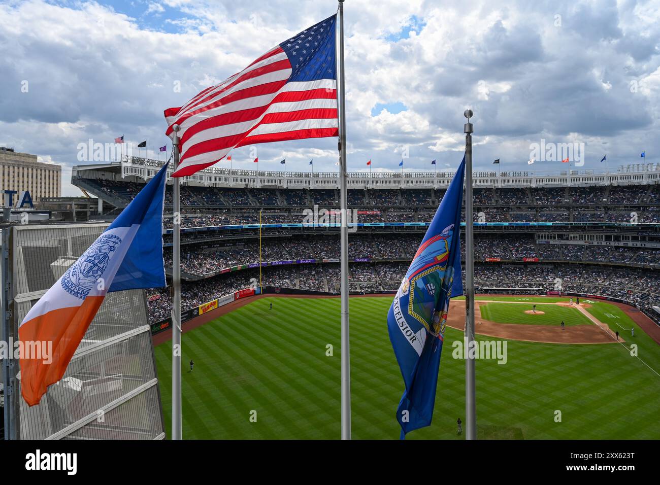 Yankee Stadium During The MLB Baseball Game Between The Yankee Stadium During The Mlb Baseball Game Between The Cleveland Guardians And The New York Yankees On August 22 2024 At Yankee Stadium 2XX623T 