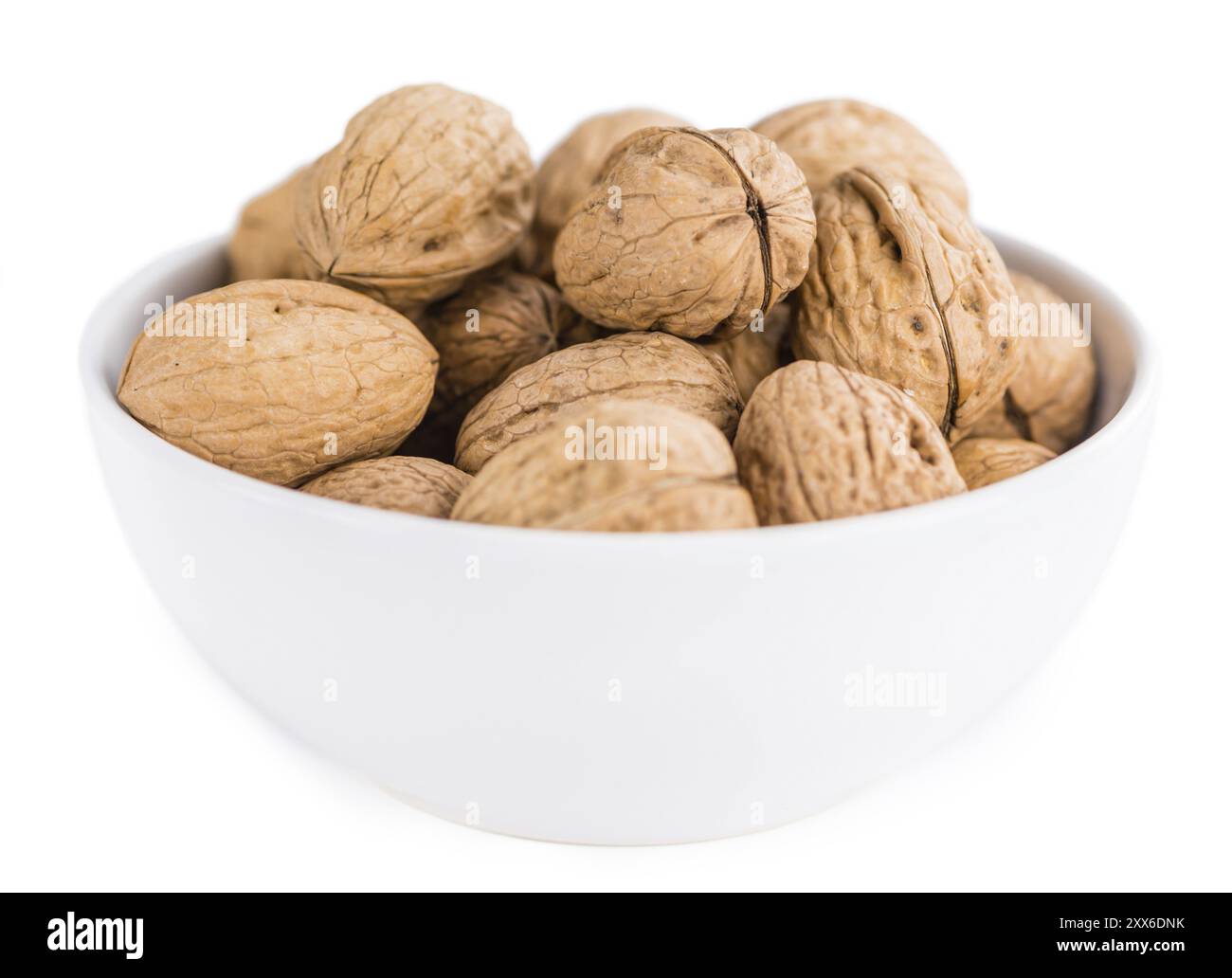 Walnuts isolated on white background (selective focus, close-up shot) Stock Photo
