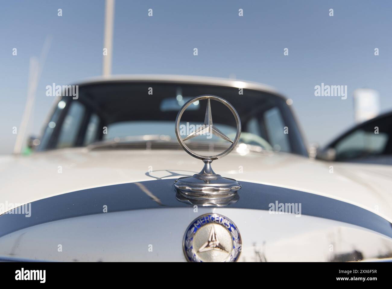 Radiator mascot Mercedes star. Radiator mascot Mercedes Benz Stock Photo