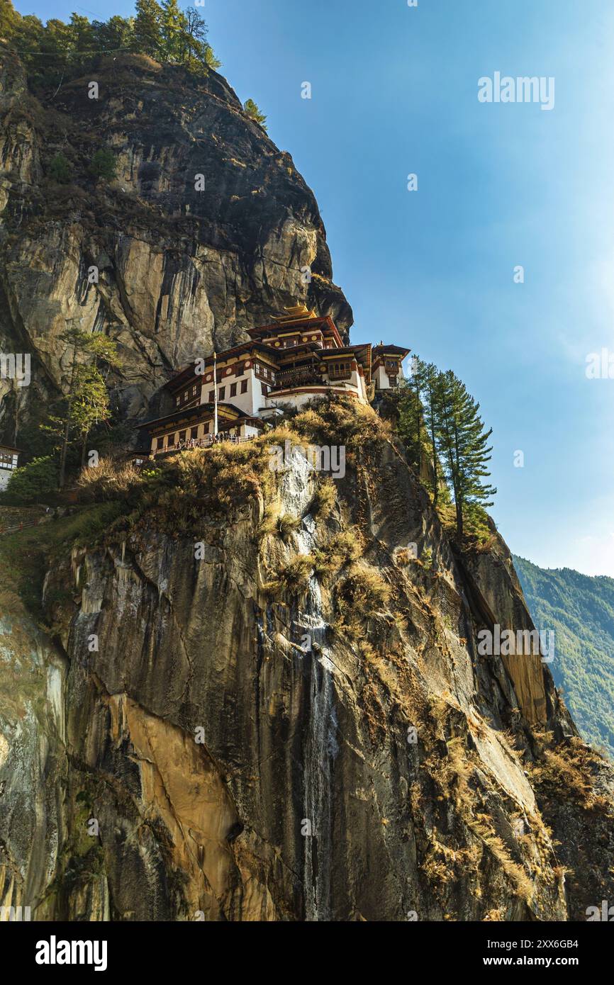 View of Taktshang Monastery on the mountain in Paro, Bhutan, Asia Stock ...