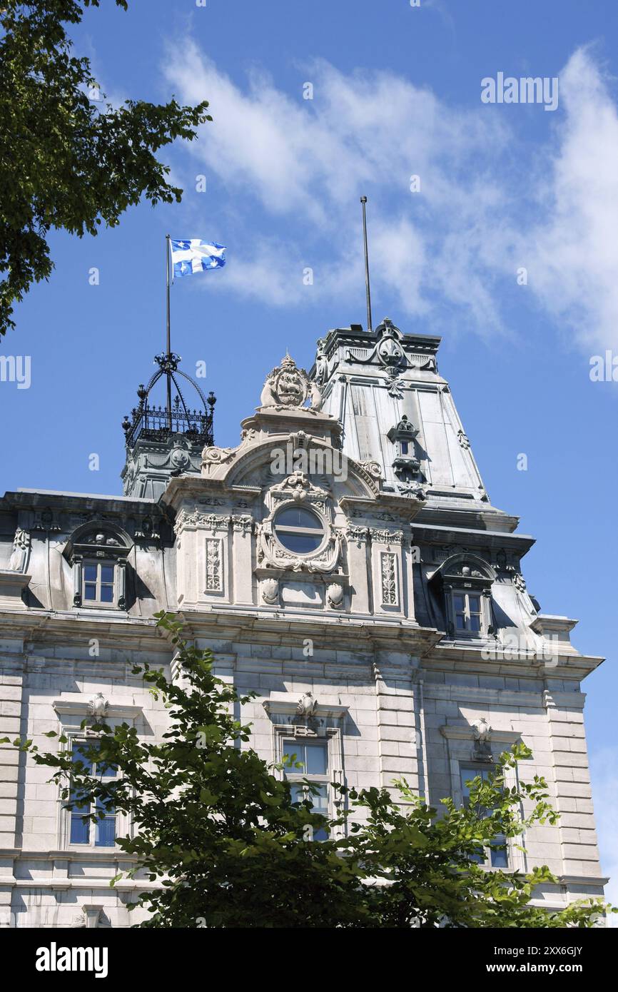 Quebec Building Detail of Parliament of Quebec building. Designed by Eugene-Etienne ...