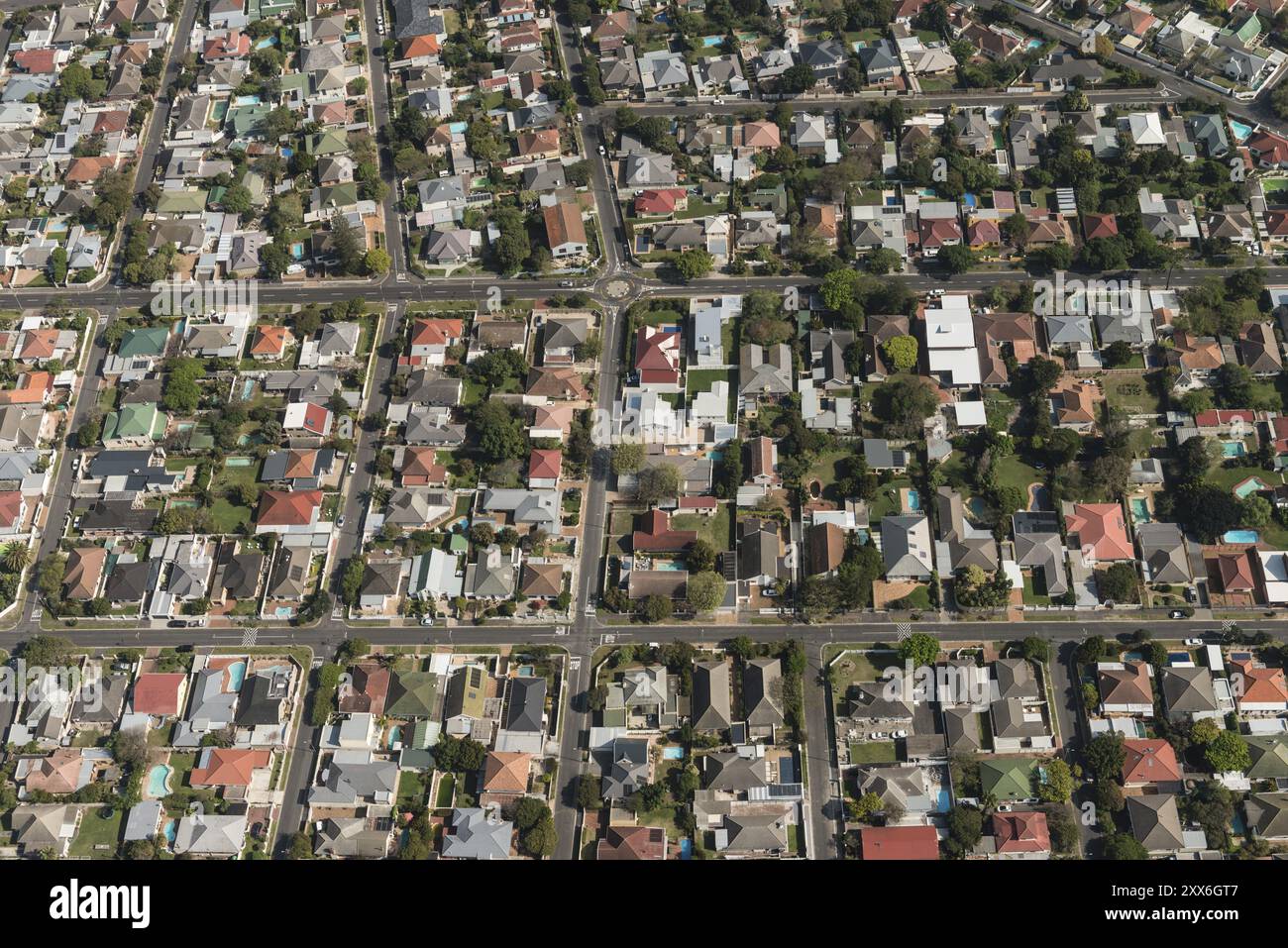 Cape Town (suburb) aerial view shot from a helicopter Stock Photo - Alamy