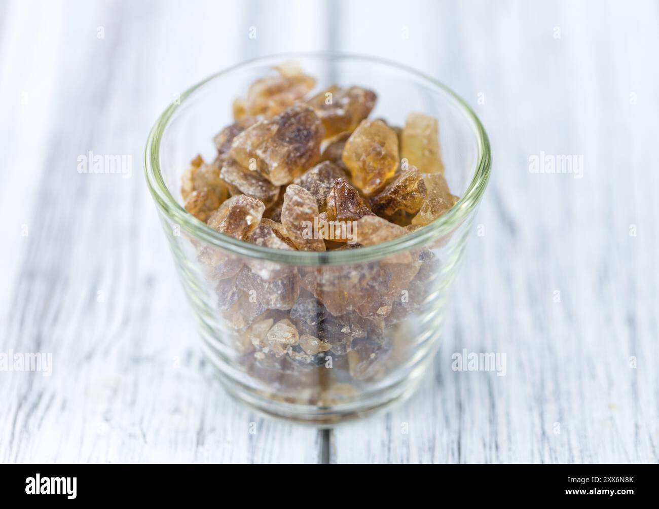 Brown Rock Candy (detailed close-up shot, selective focus) Stock Photo