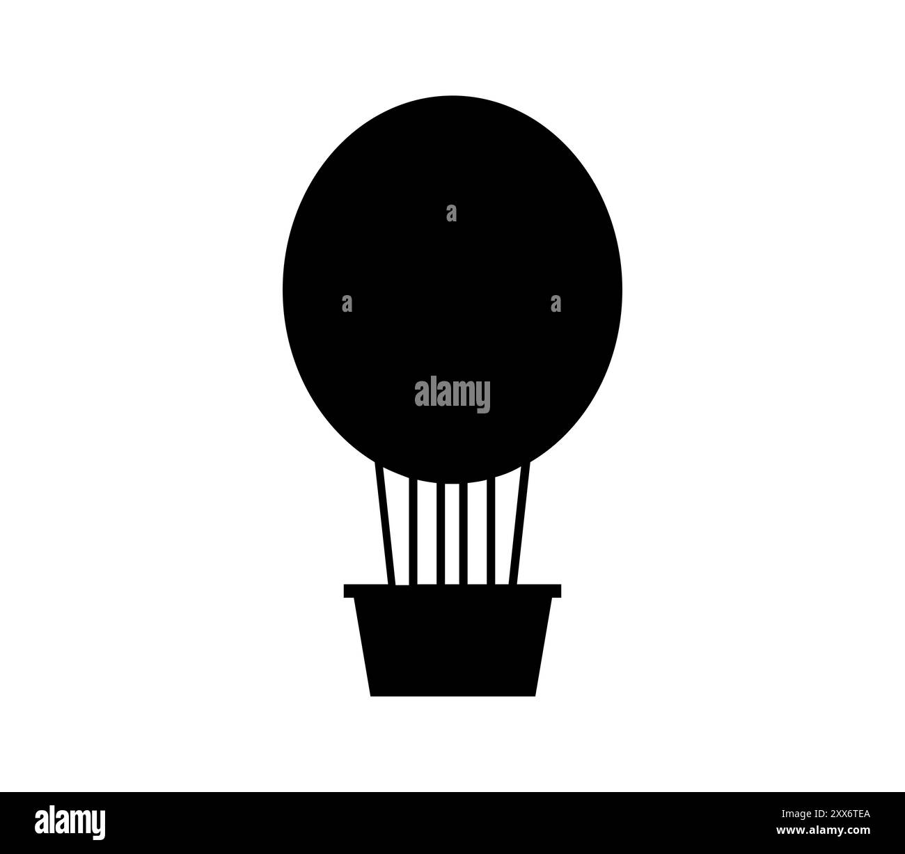 Hot air balloon icon illustrated in vector on white background Stock ...