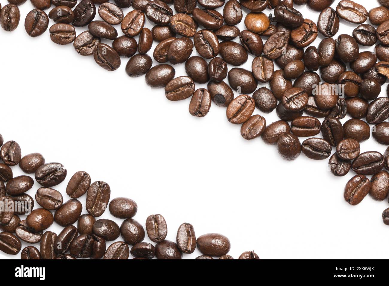 Coffee beans on white background Stock Photo - Alamy