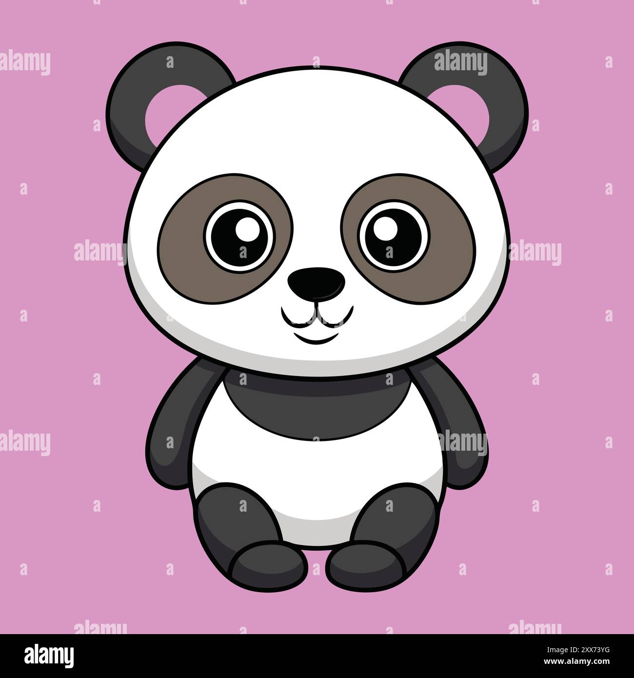 Adorable Cute Panda Vector Illustration - Playful Panda Design for Kids ...