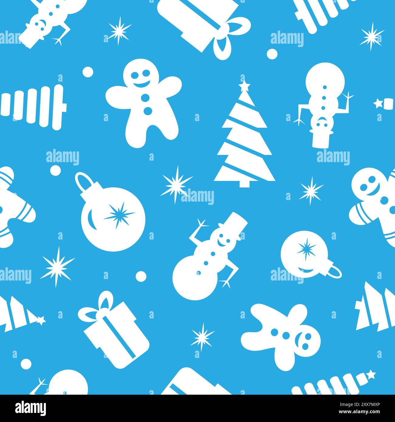 Winter seamless pattern with christmas decorations Stock Vector Image ...