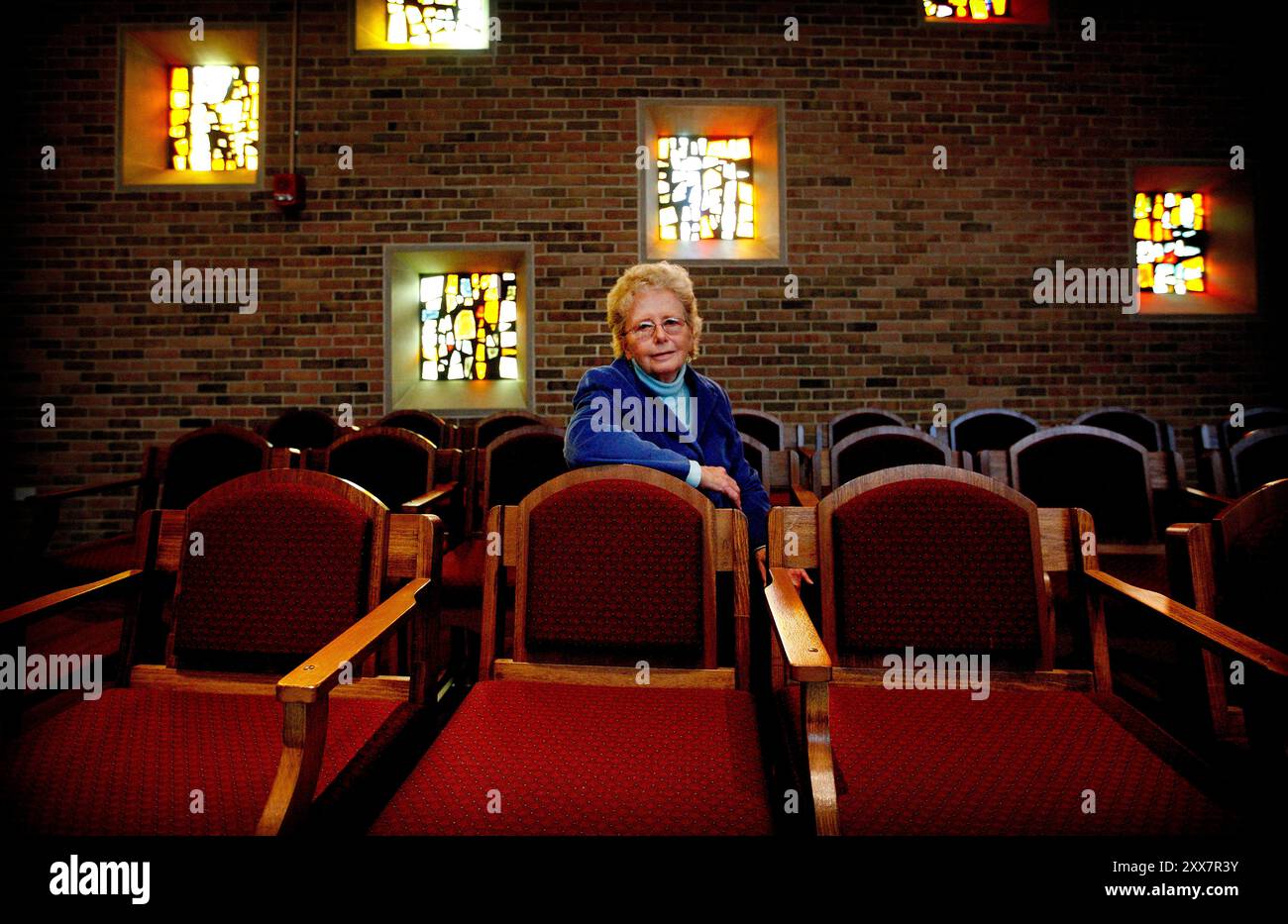 Sister Carol Lombard of the Sisters of St. Joseph's Convent is going out hard against excessive salaries and bonuses for CEO's. She wants Lord Blankfein in prison, as she sees him no better than a bike thief. Stock Photo