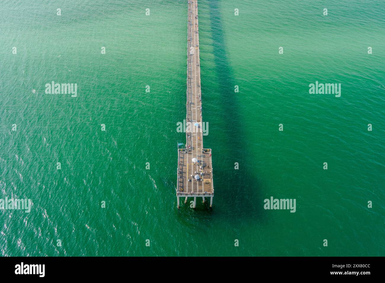 Aerial view of the Pensacola Beach Pier Stock Photo - Alamy