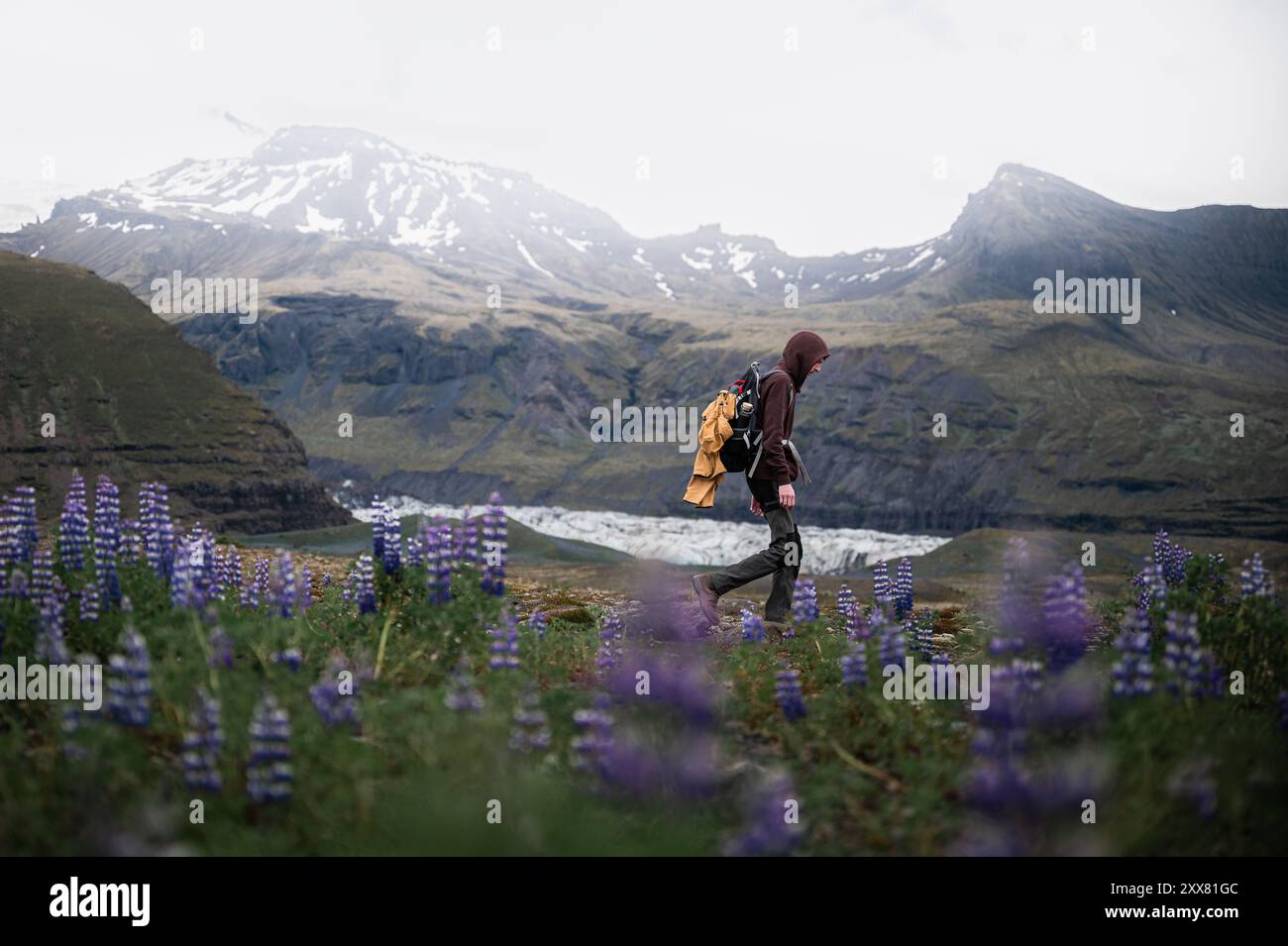 Man hiker walks through mountain hi-res stock photography and images ...