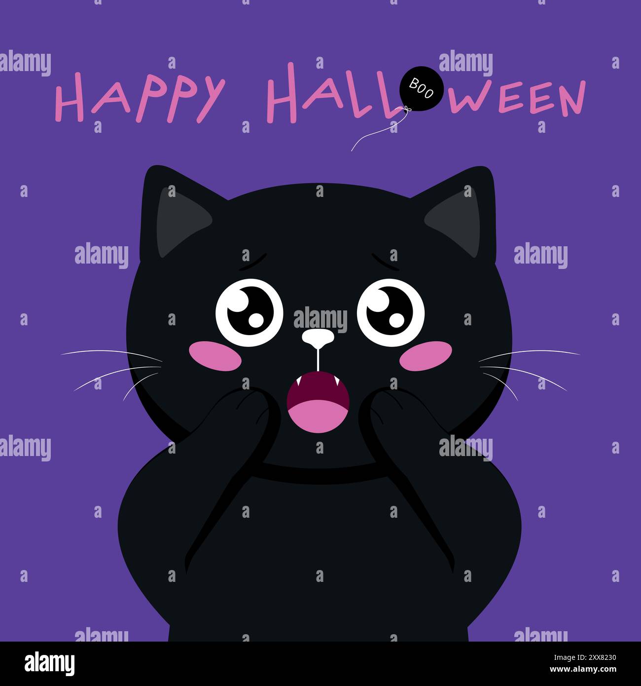 Pumpkin Black Cat Halloween Card 145 X 145mm - View #5