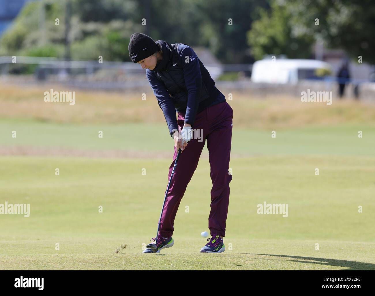 Nelly Korda during day two of the 2024 AIG Women's Open at St Andrews