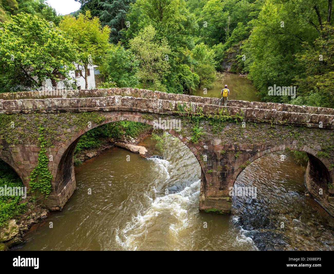 France, Aveyron, Conques, labeled Plus Beaux Villages de France, the ...