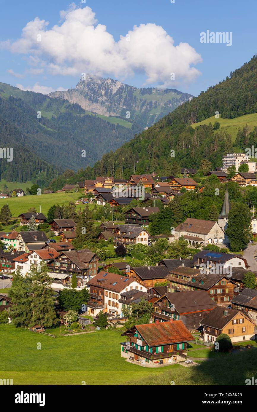 Switzerland Canton Of Vaud Chateau D Oex The Valley Dominated By switzerland-canton-of-vaud-chateau-d-oex-the-valley-dominated-by