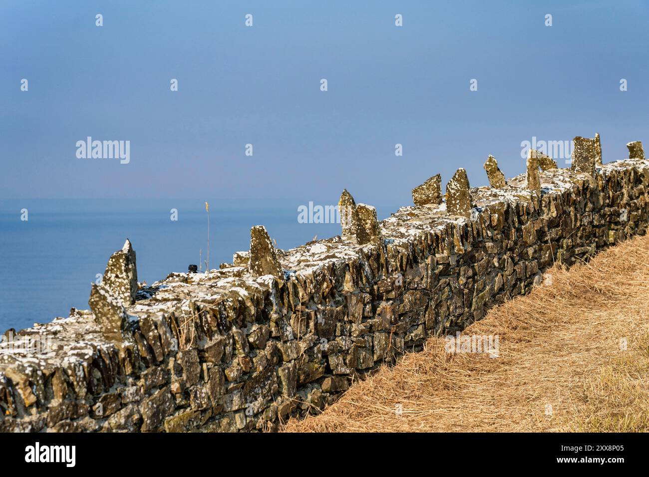 France, Manche, Barneville Carteret, Cap de Carteret, customs officers path Stock Photo